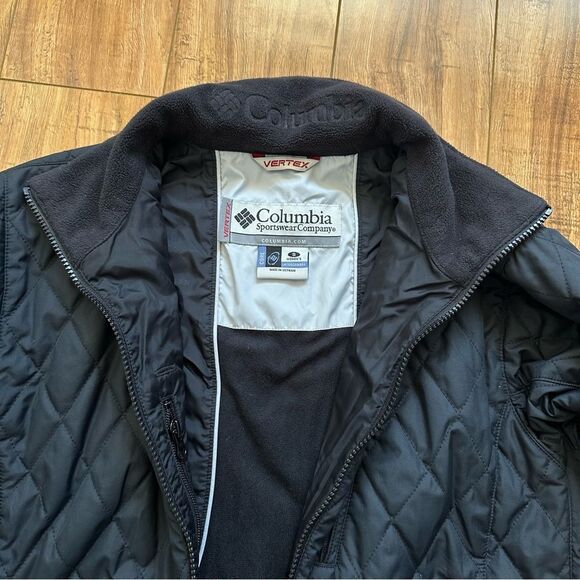 Columbia Vertex Jacket Womens Small Black Quilted Fleece Lined Interchange Core - Picture 6 of 12